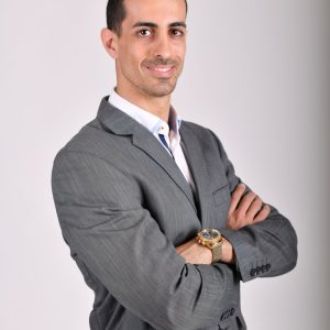 man wearing gray blazer